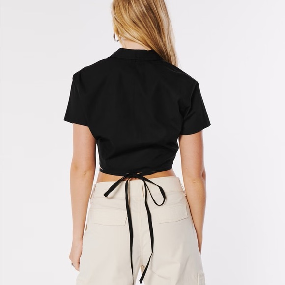 NWT Hollister Poplin wrap shirt - Picture 5 of 5